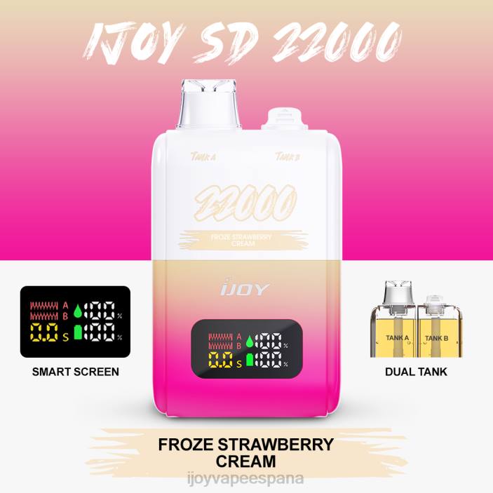 iJOY SD 22000 desechable N2R6152 crema de fresa congelada | iJOY Vape Madrid